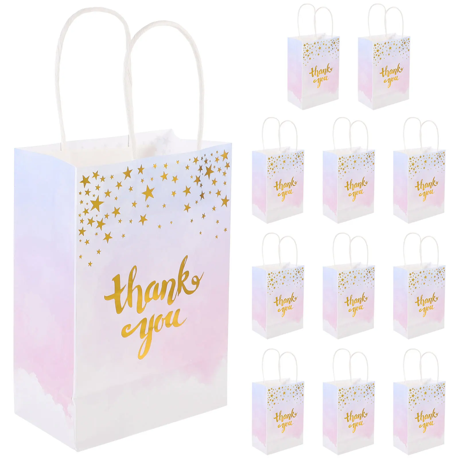 

12 Pcs Packing Bag Gift Packaging Bags Decorative Paper Large Portable Party with Handles