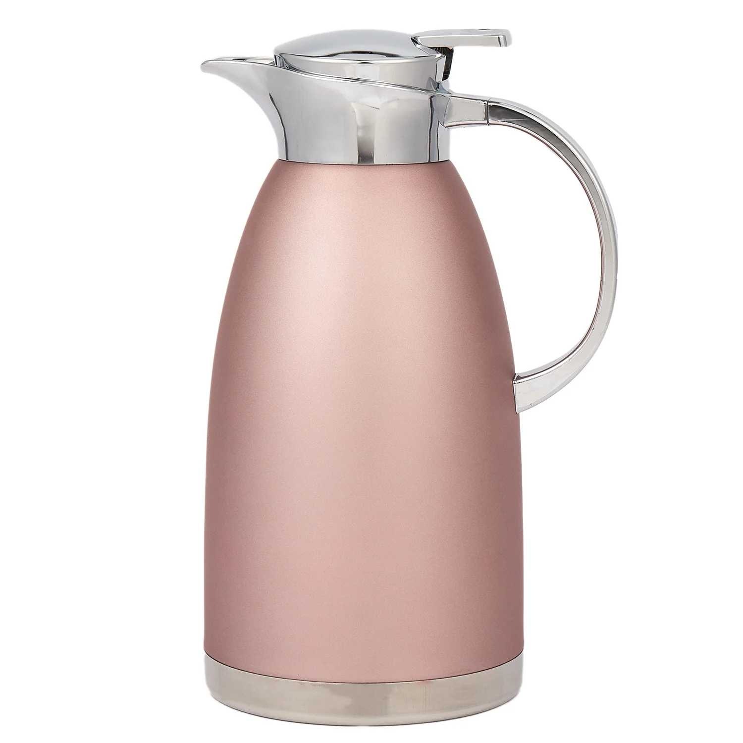 Pink 2.3L Thermal Hot Water Jug Pitcher Stainless Steel Vacuum Bottle Double Layer Insulation Cafe Tea Kettle