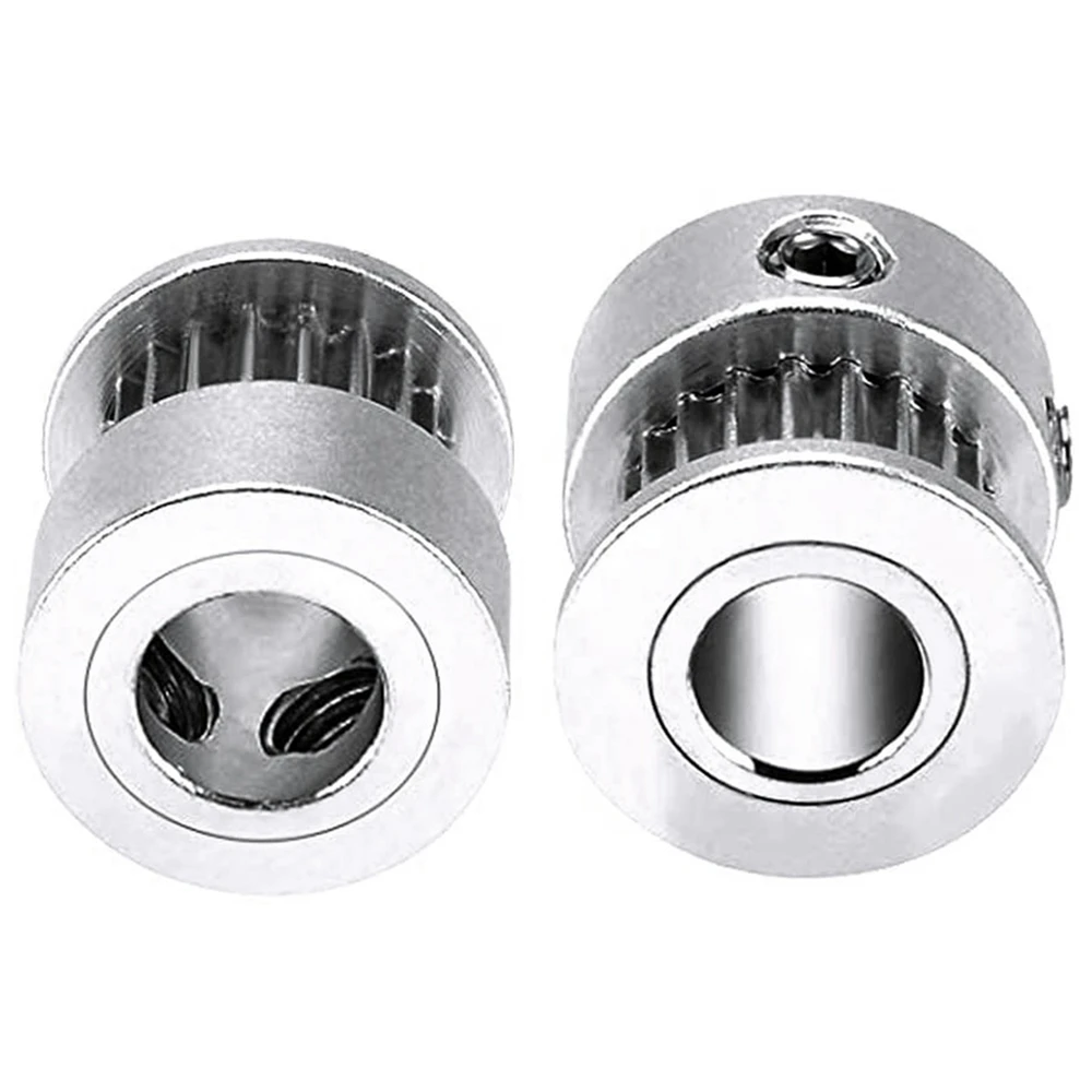 5 Pieces of 20 Teeth 10mm Width Timing Belt Aluminum Alloy GT2 Pulley Suitable for CR10 CR6 SE 3D Printer (Hole 8mm)