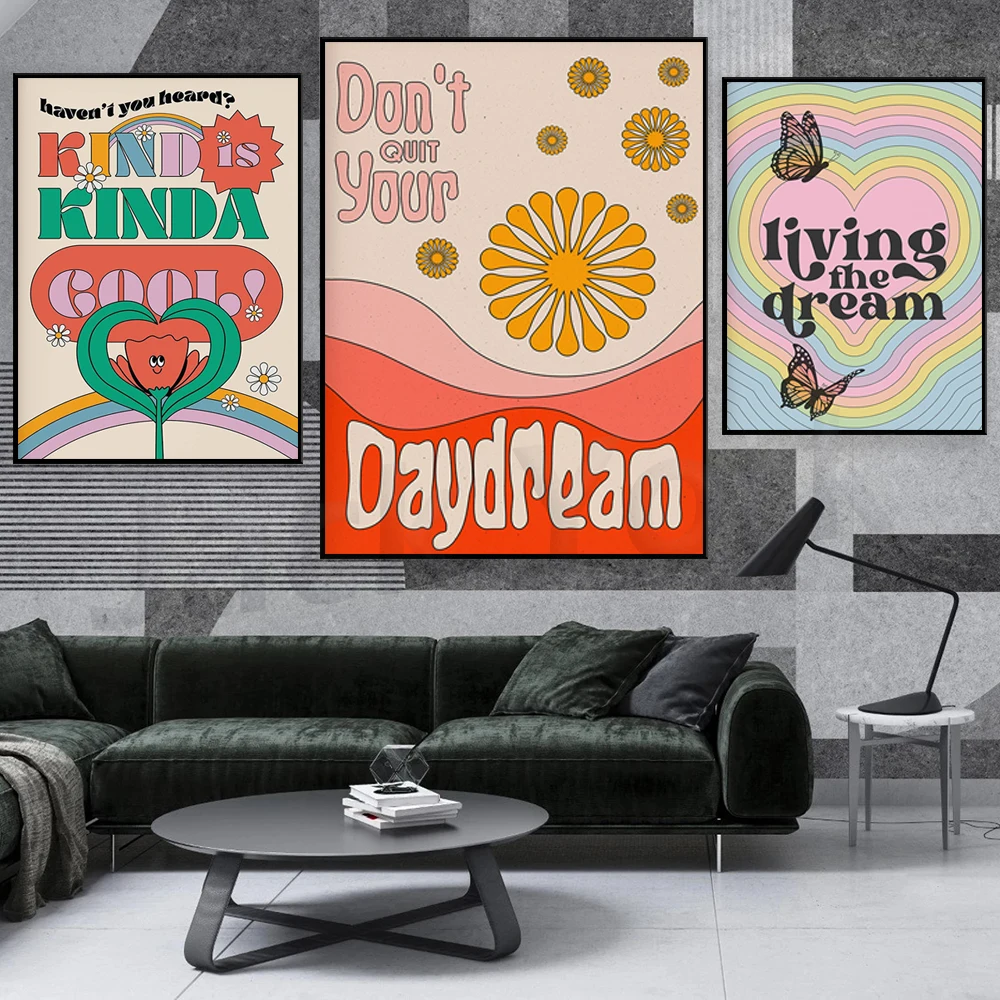 70s Poster, 70s Art Print, Apartment Decor, Above Bed Decor, Mid Century Modern Wall Art, Boho, Trendy Wall Art, 70s Decor