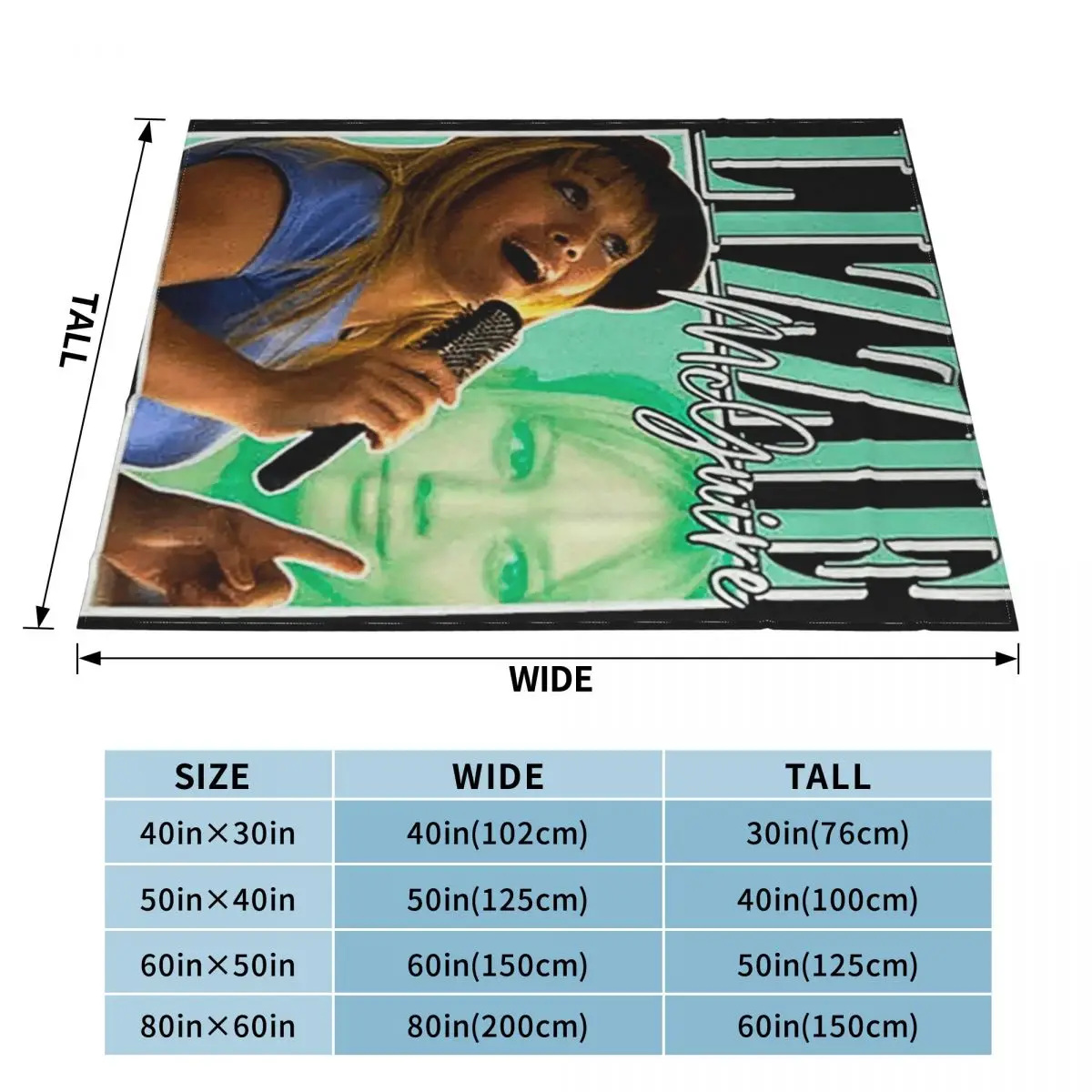 Lizzie Mcguire Cartoon Blankets Soft Warm Flannel Throw Blanket Cover for Bed Living room Picnic Travel Home Couch