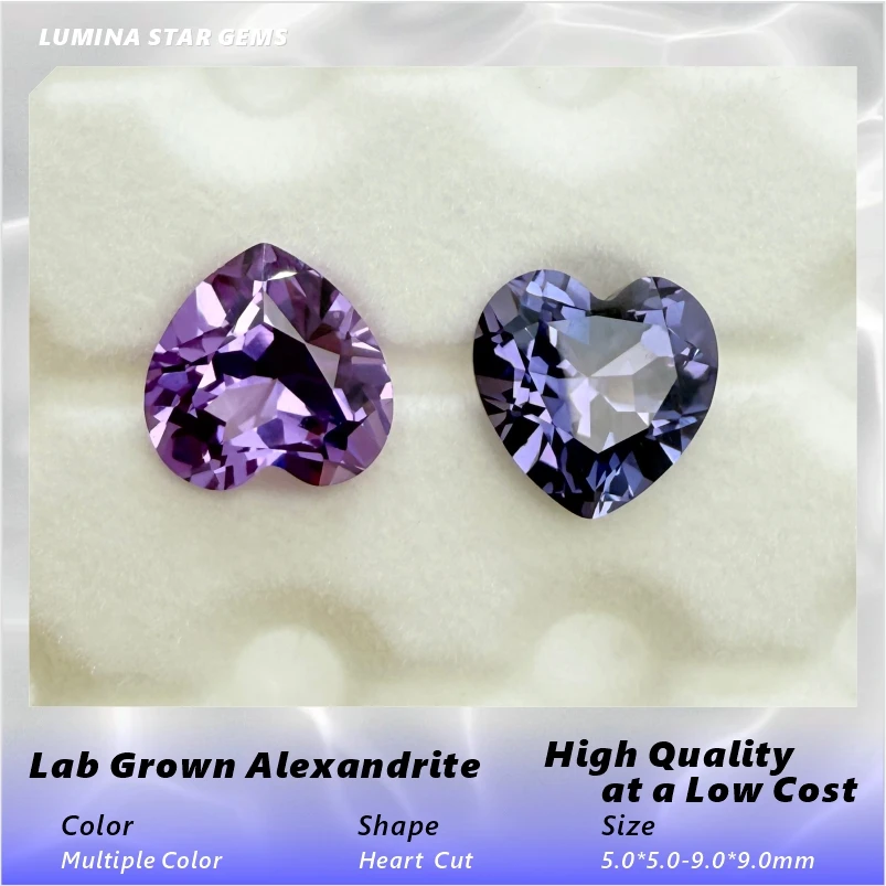 Lab Grown Alexandrite Round Cut  Color Changing for Optional AGL Certificate Free for Main Material for Jewelry Making