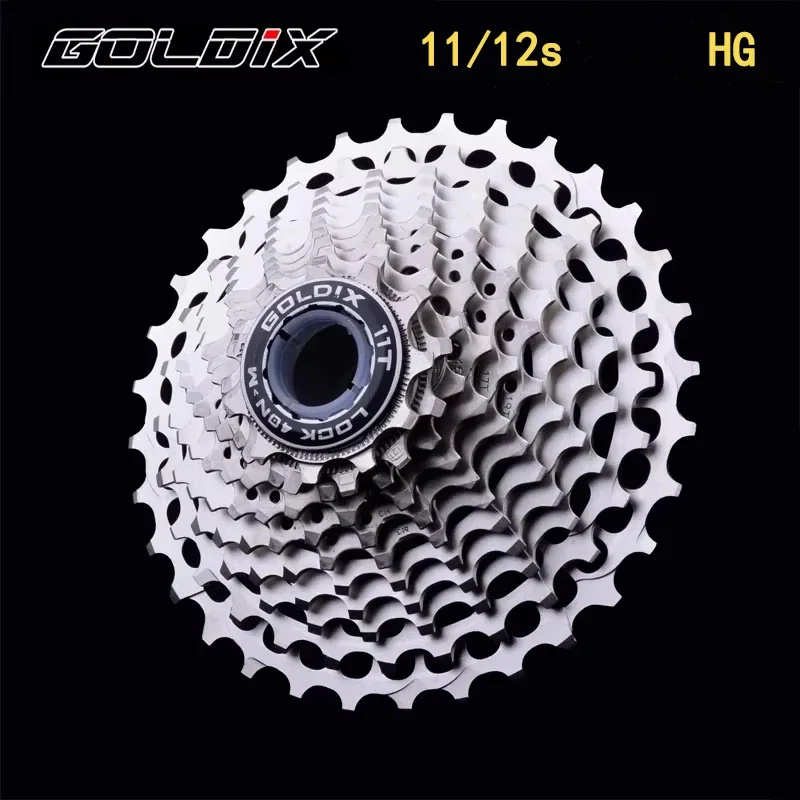 GOLDIX Ultralight Road Cassette 11S/12Speed Bicycle Freewheel 28T/32T/34T36T CNC Hollow Out Flywheel HyperGlide System