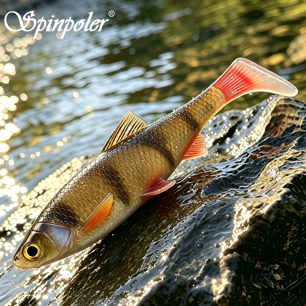 3D Realistischer Swimbait Weichköder PVC Paddle T-Tail Weichköder 7,8-20cm 5-84g Sinkender Künstlicher Angelköder für Barsch, Hecht, Barsch