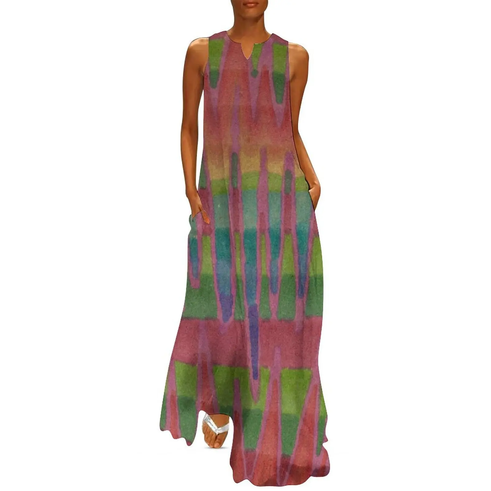 

Melting Rainbow Long Dress Dress vintage Women"s dresses sexy dress
