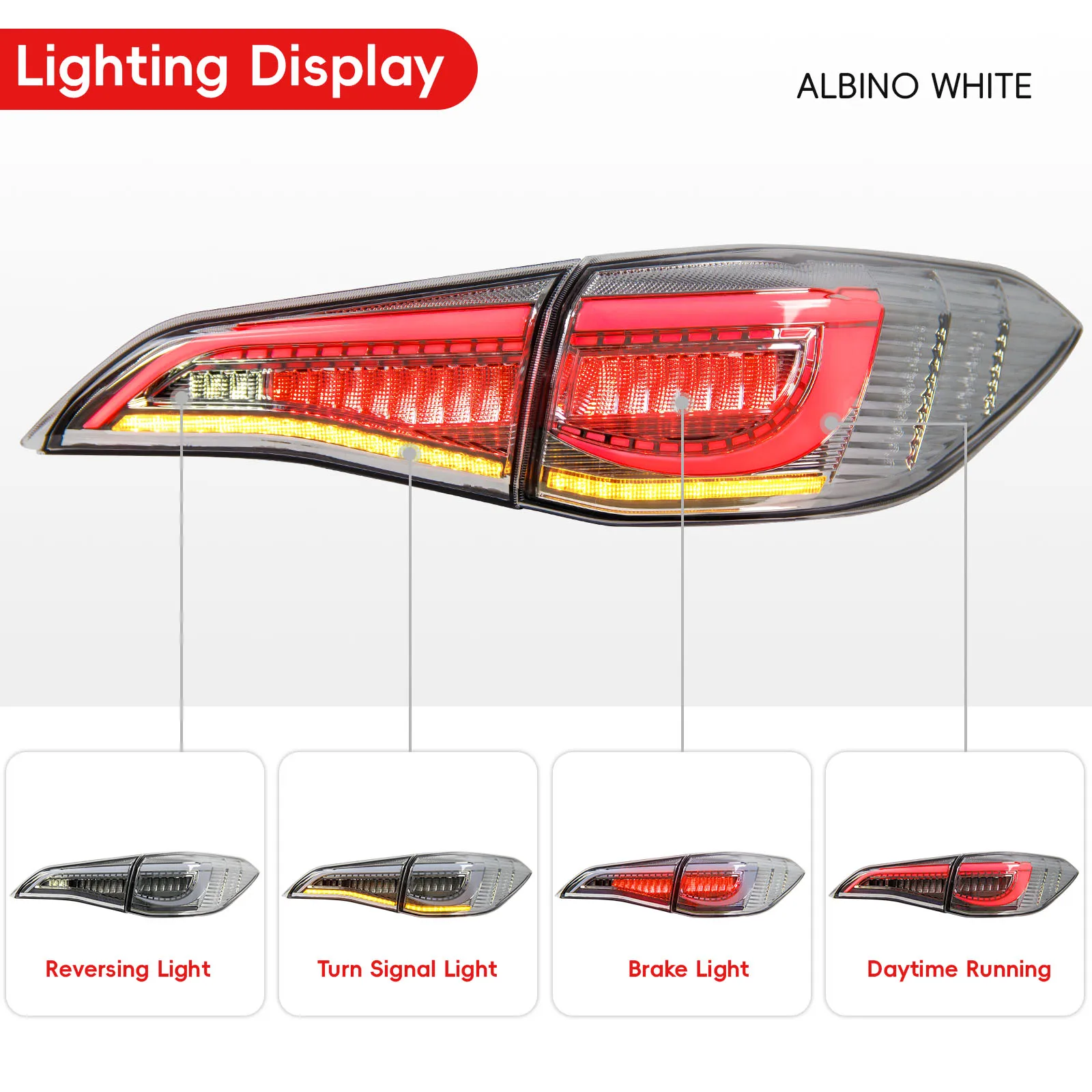 Premium LED Tail Lights for Vios 2019-2022 - Enhanced Rear Stop Lamps with Modern Design
