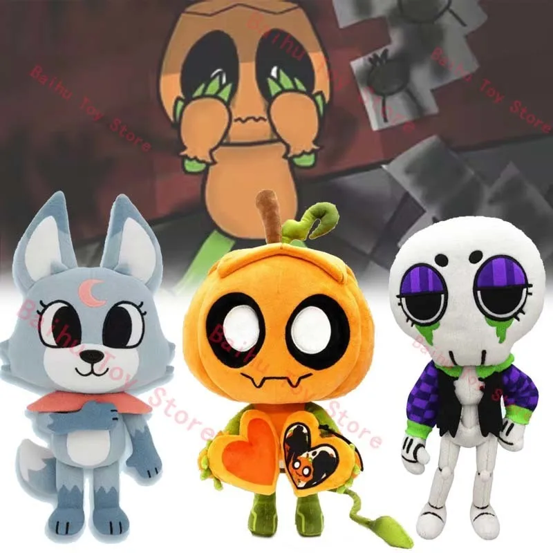 Nuevo Dandy's World Gourdy peluche Dandys World Ribecca Eclipse Plushie lindo dibujo animado Blot relleno almohada juguete niños regalo de Navidad