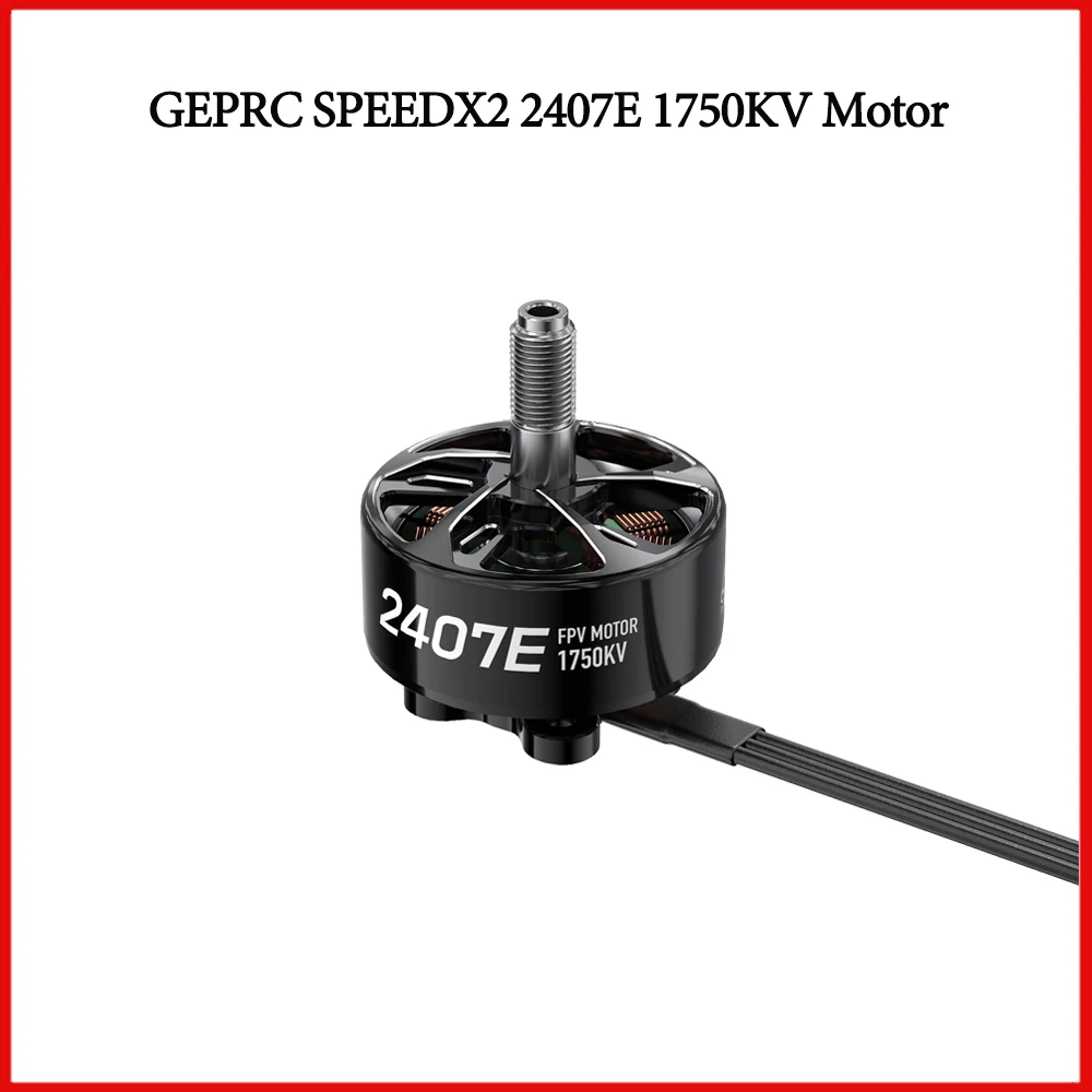 

Двигатель GEPRC SPEEDX2 2407E 1750KV подходит для гоночных квадроциклов FPV 5-6 дюймов, аксессуары для бесщеточных двигателей для дронов