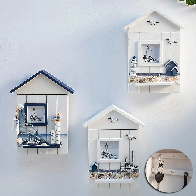 Creative Decoration In The Ocean Key Box Cabinet Wall Hanging Key Storage Box
