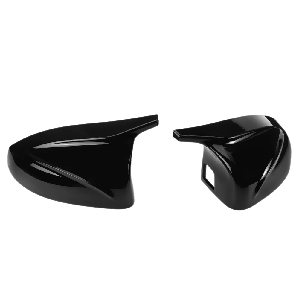 Black Car Side Mirror Cover Rear View Mirror Direct Replace Cap for-Audi A3 8V S3 RS3 2014-2020 with Lane Assist Hole