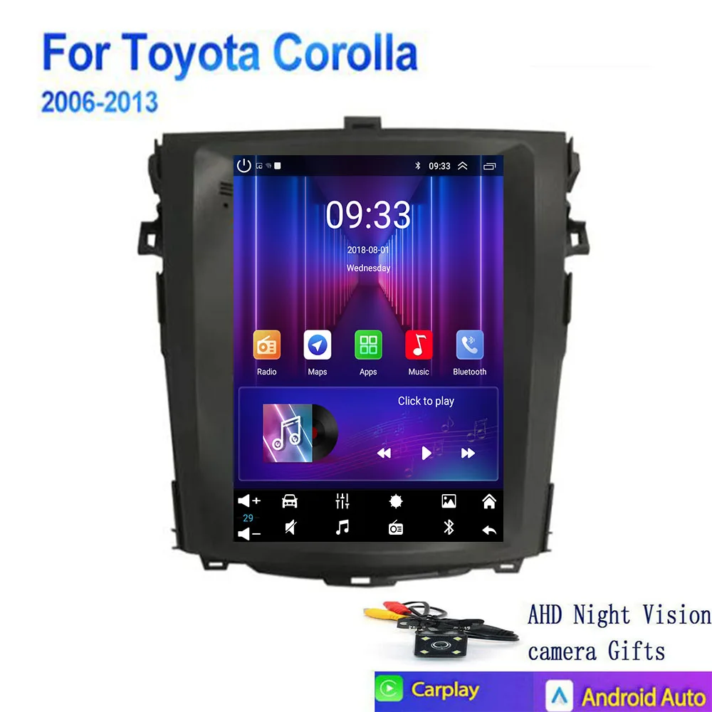 

Для Toyota Auris E150 Corolla 2006-2012 Android автомобильный стерео мультимедийный плеер GPS-навигация Carplay Auto Audio 2din RDS FM-радио