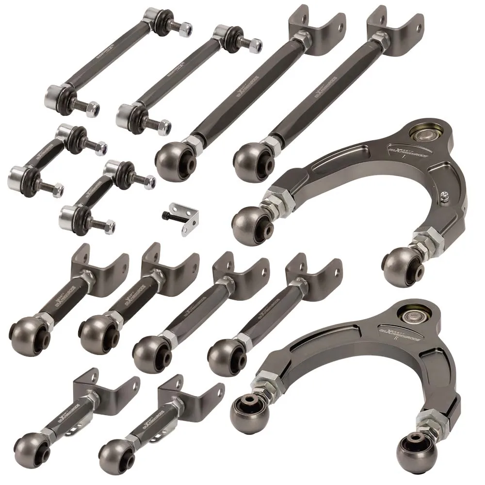 

MaXpeedingrods 14x Adjustable Front & Rear Control Arms Toe Setback Arm for Tesla Model 3 Y 2017+