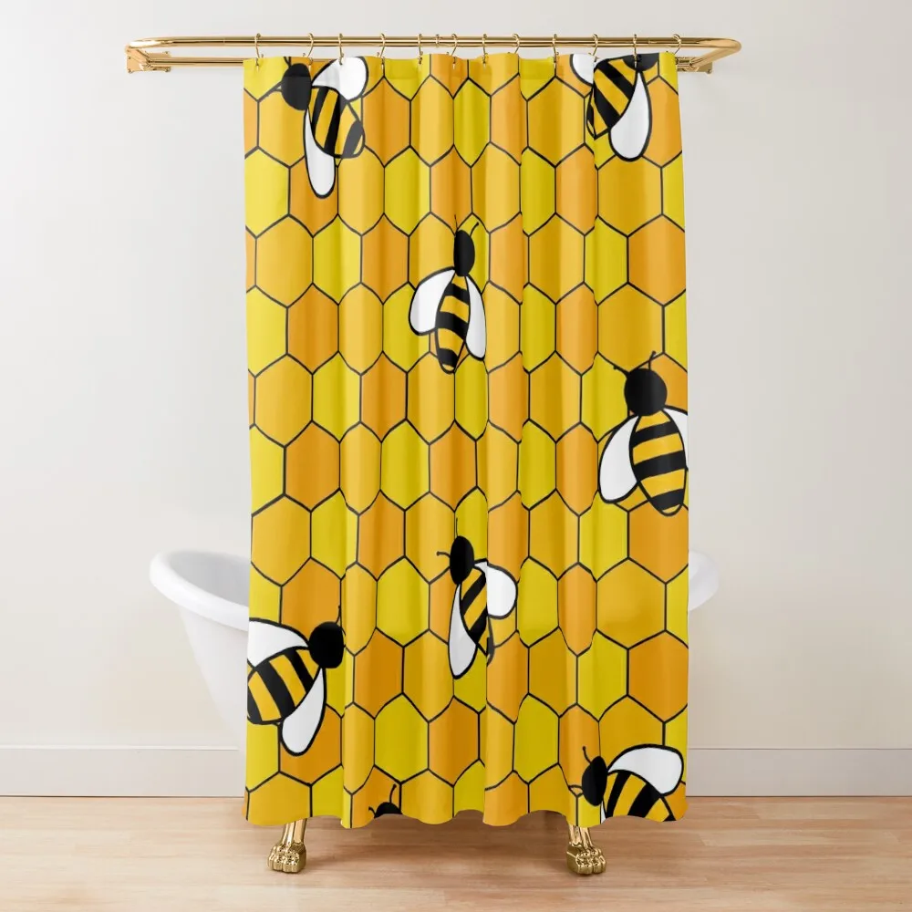 

Honey Bees Shower Curtain For Bathrooms With Beautiful Designs Modern Showers For Bathroom Luxury Bathroom Curtain