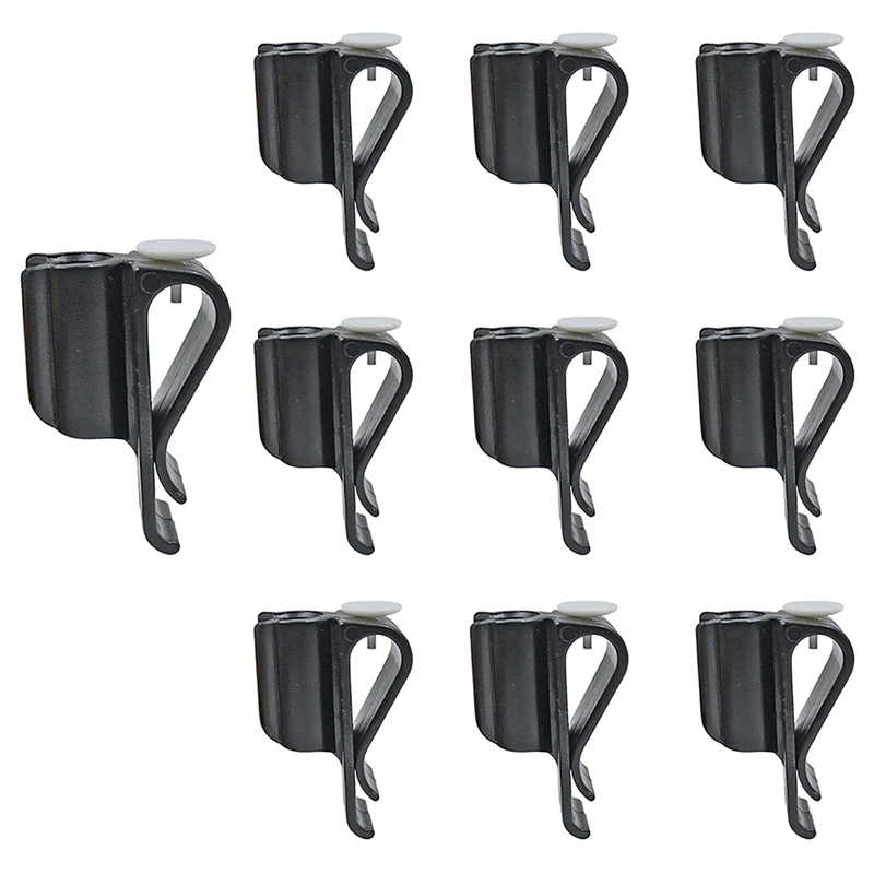 10 Pack Golf Club Bag Clips On Putter Clamp Holder Organizer Durable Plastic Black Putting Clip Golf Accessories