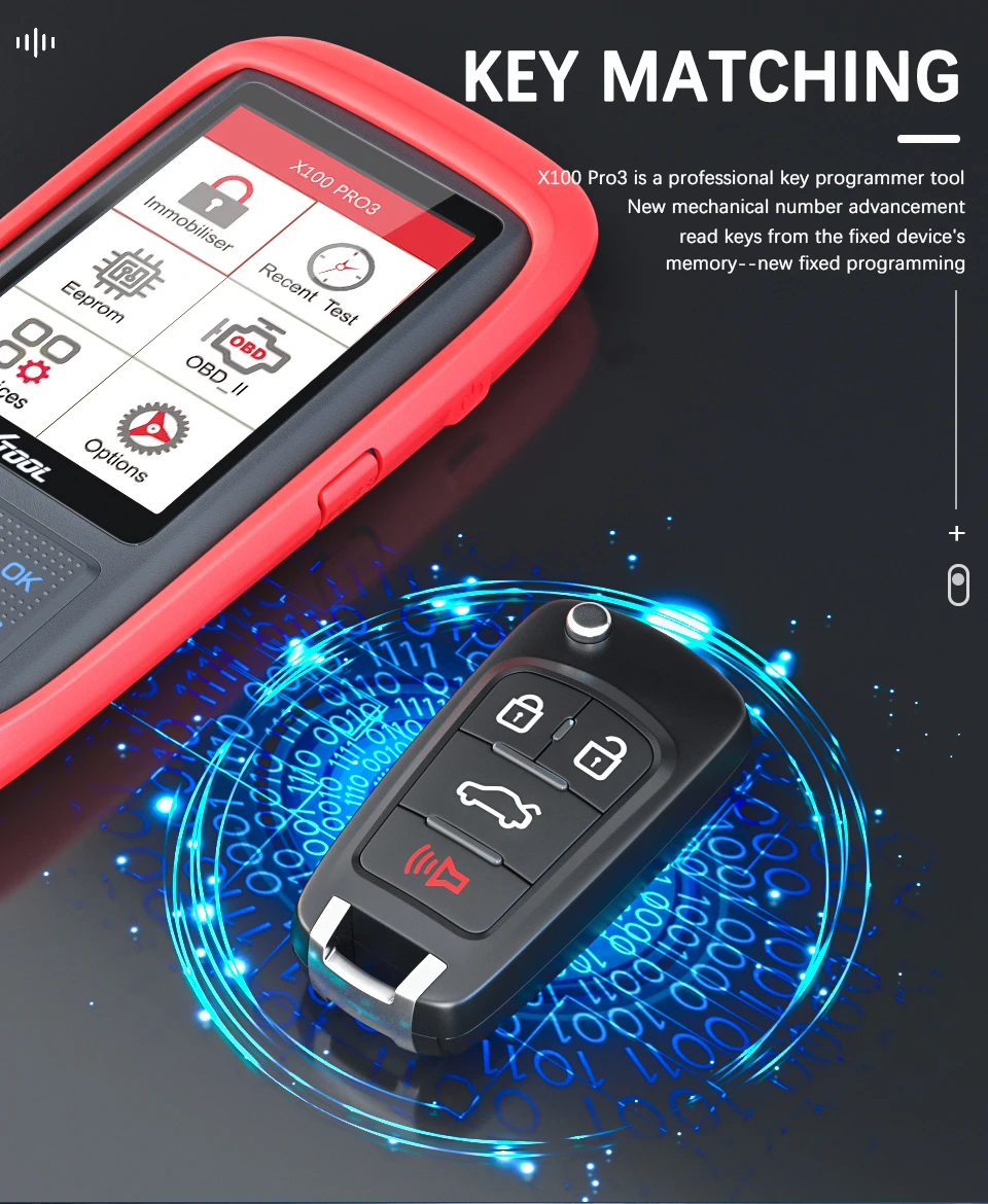 XTOOL car detector obd fault diagnosis X100pro3/pro2 foreign trade English version key matching