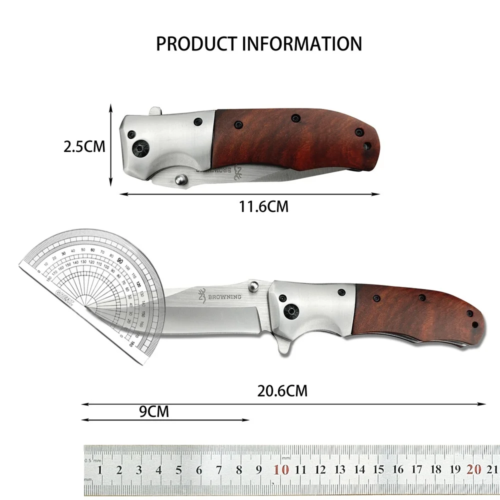 DA51 Outdoor Portable Folding Knife for Men High Hardness Survival Military Tactical Pocket Knives for Camping and Fishing