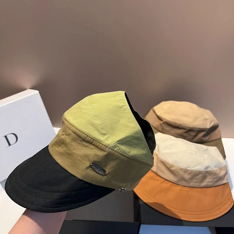 

​ ​ 2025 цветной солнцезащитный козырек женский легкий дышащий с широкими полями UPF50 + спортивная уличная пляжная кепка регулируемая бесплатная доставка ​ ​