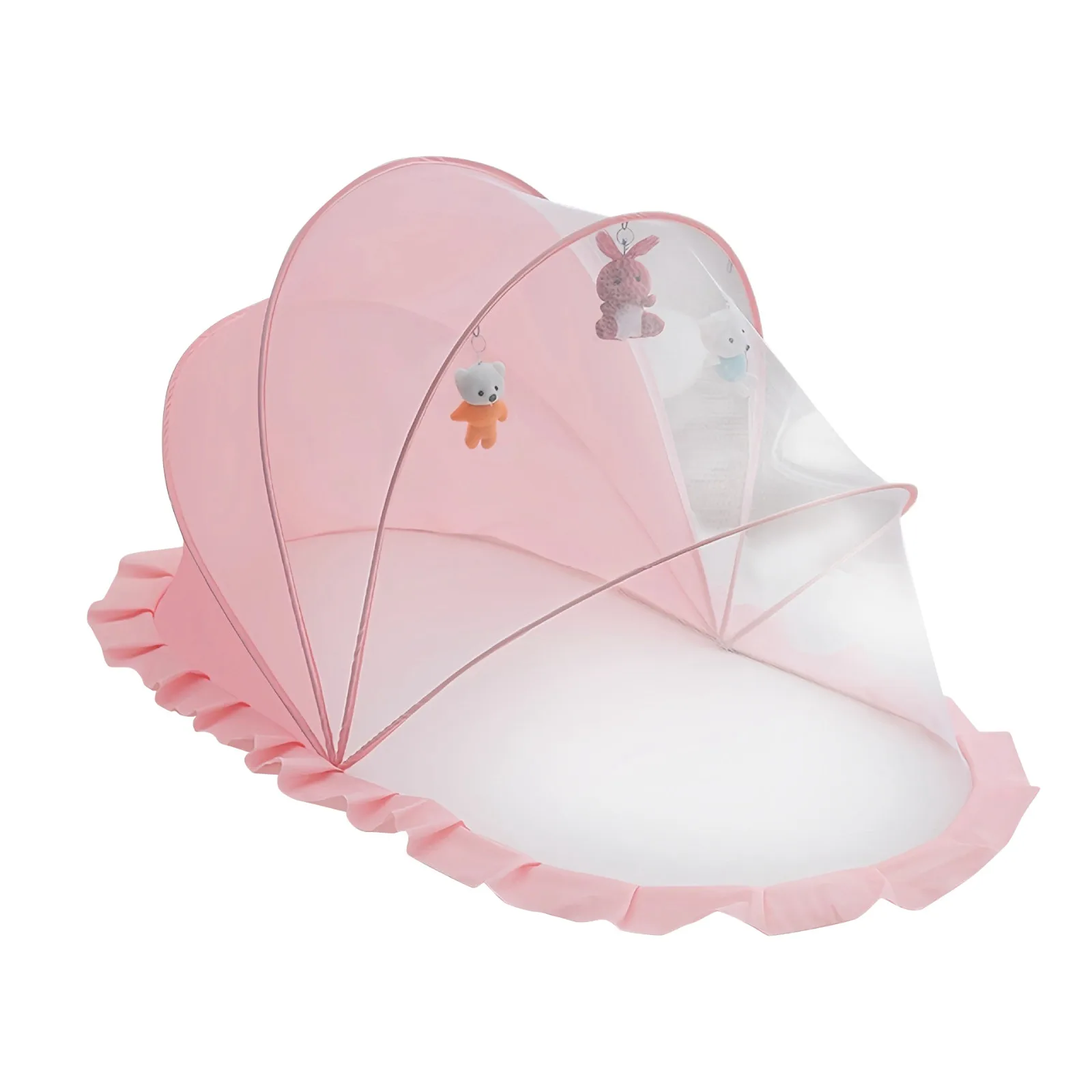 아기 침대 모기장 미정 플라스틱 아기 캐노피 유르트 아기 액세서리 양산 모기 커버 그물 침대 아기 액세서리