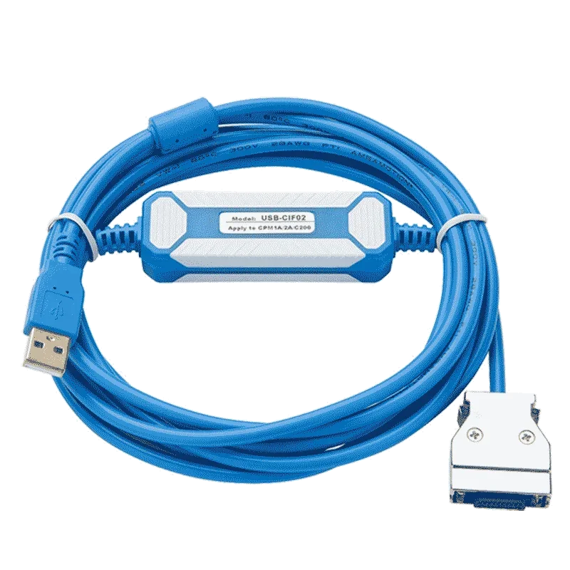 كابل برمجة مطلي بالذهب USB-CIF02 مناسب لبيانات Omron PLC Communication CPM1 CPM1A/2A CQM1 C200HS C200HX/HG/HE