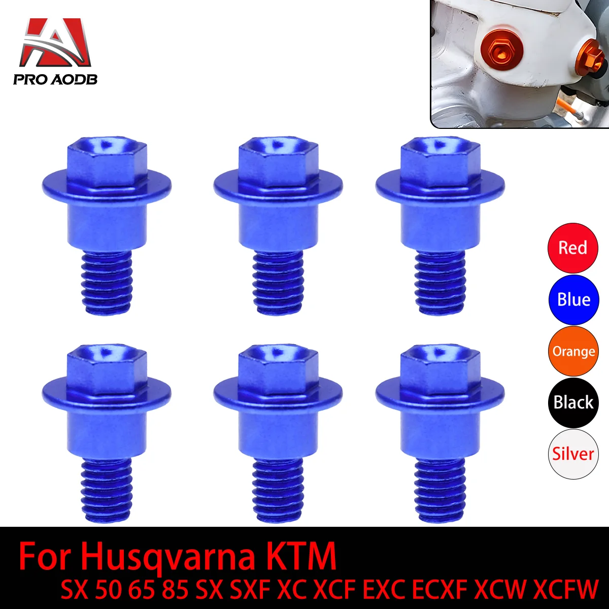 Motorcycle CNC Front Fork Guard Bolt Screw For Yamaha GasGas Husqvarna KTM 125-530 SX SXF XC XCF EXC EXCF XCW XCFW 2000-2024