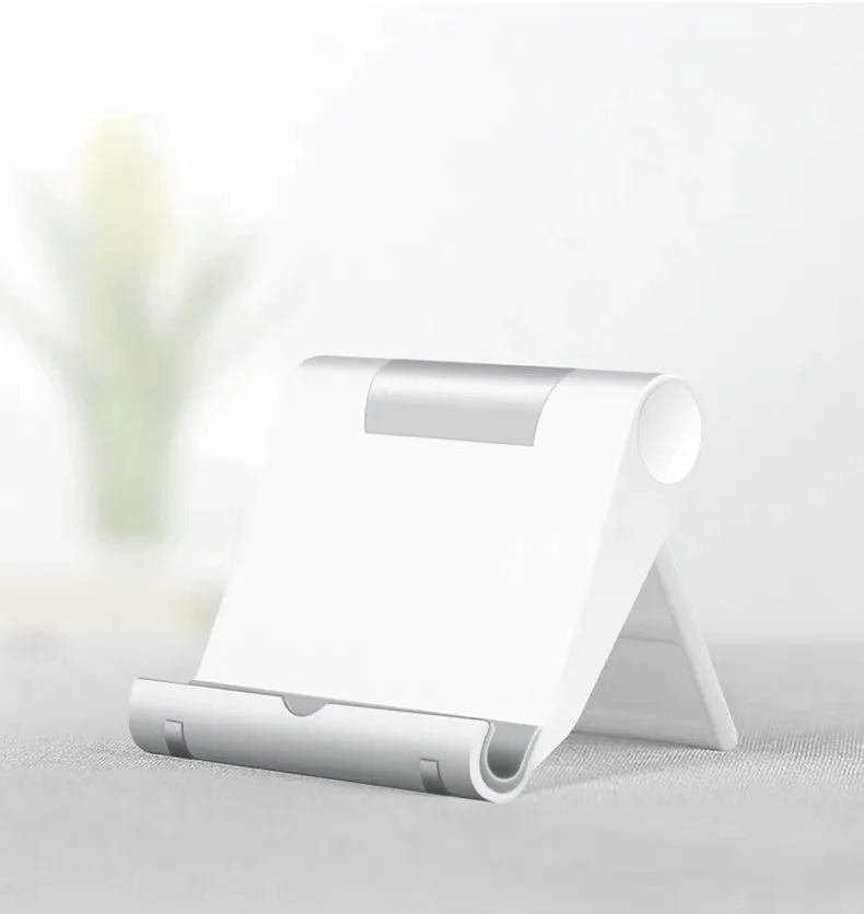 Foldable Portable Plastic Phone Stand Universal Cell Phone & Tablet Stand Multi-Angle Anti-Slip Desktop Holder for Gaming Video