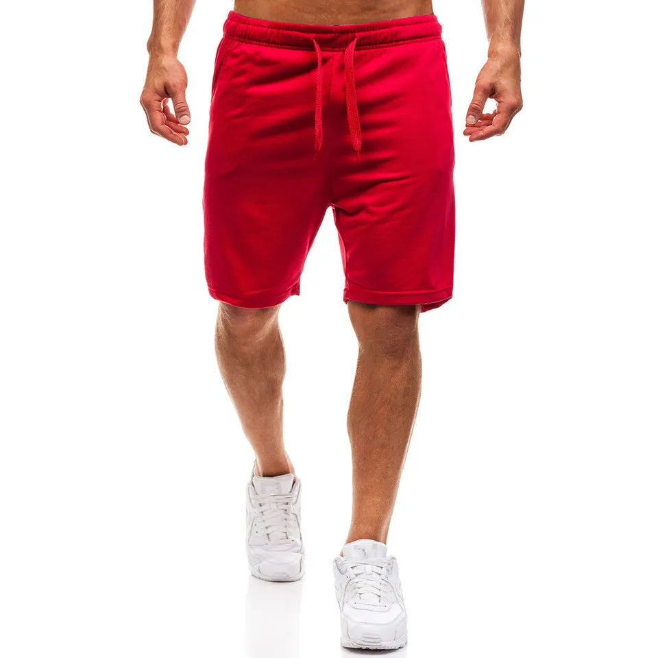 Mens Sports Pocket Solid Drawstring Board Trunk Beach Short Pants Shorts Summer Thin Trousers Zippered Pocket Loose Sweatpants