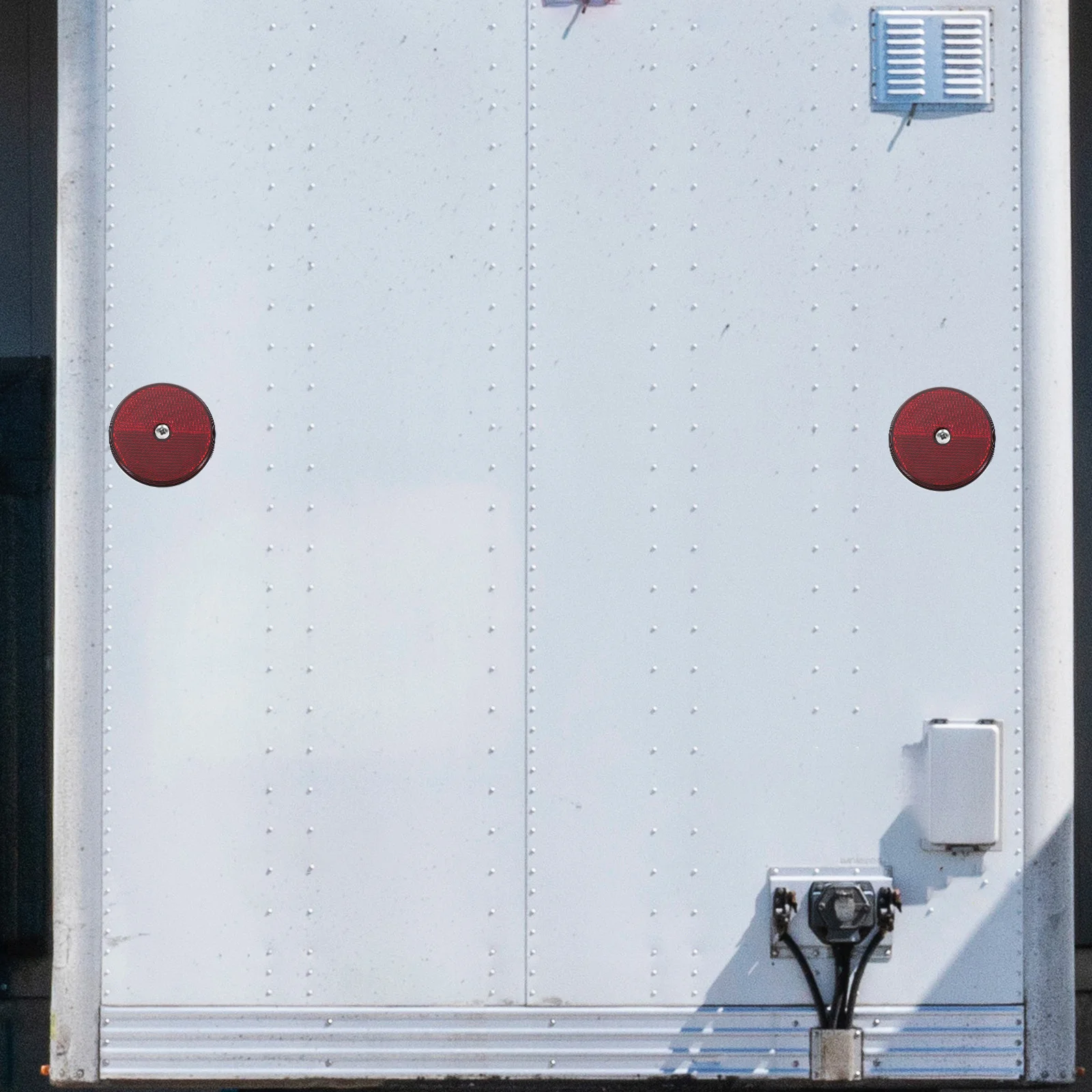 

2pcs Round Reflectors Trailer Towing Warning Light Reflective Safety Upgrade For Night Riding Driveway Mailbox Car Boat