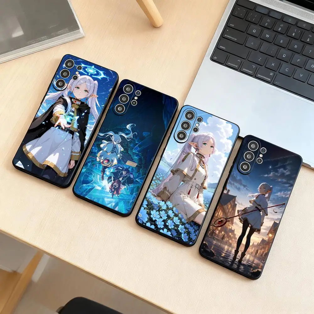 F-Frieren Beyond Journey's End Phone Case For Samsung S25,S24,S21,S22,S23,S30,Ultra,S20,Plus,Fe,Soft Silicone Black Cover