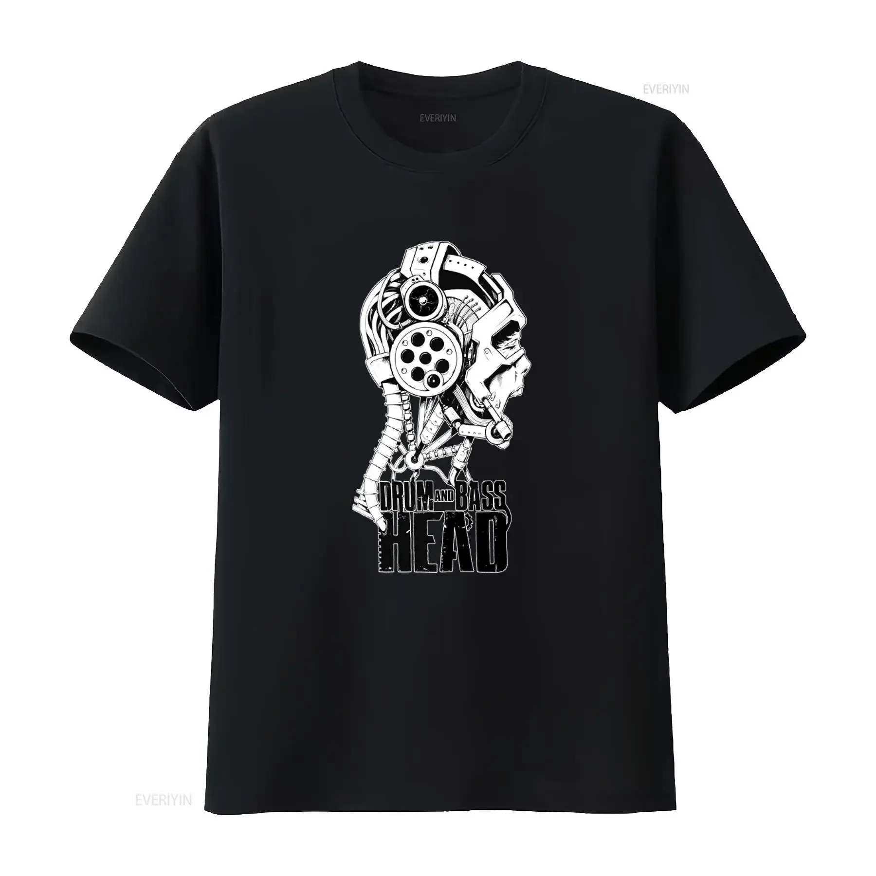 Drum And Bass Head T Shirt Robot DJ Synthesizer Design for Neurofunk Jungle Massive Producer Junglist Dubstep Fans vintage
