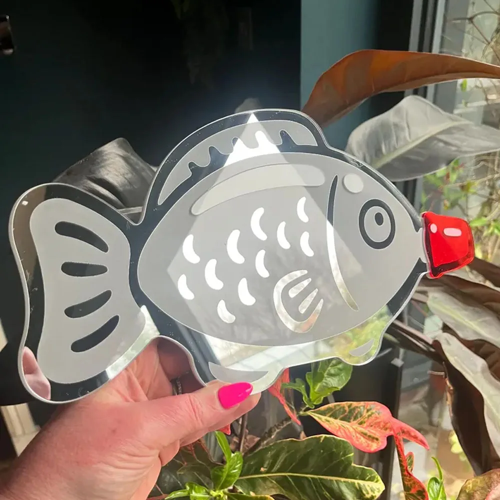 3D Soy Sauce Fish Sushi Acrylic Mirror for Wall 3D Wall Hanging Mirror Wall Art Decor for Home Studio Office view 6