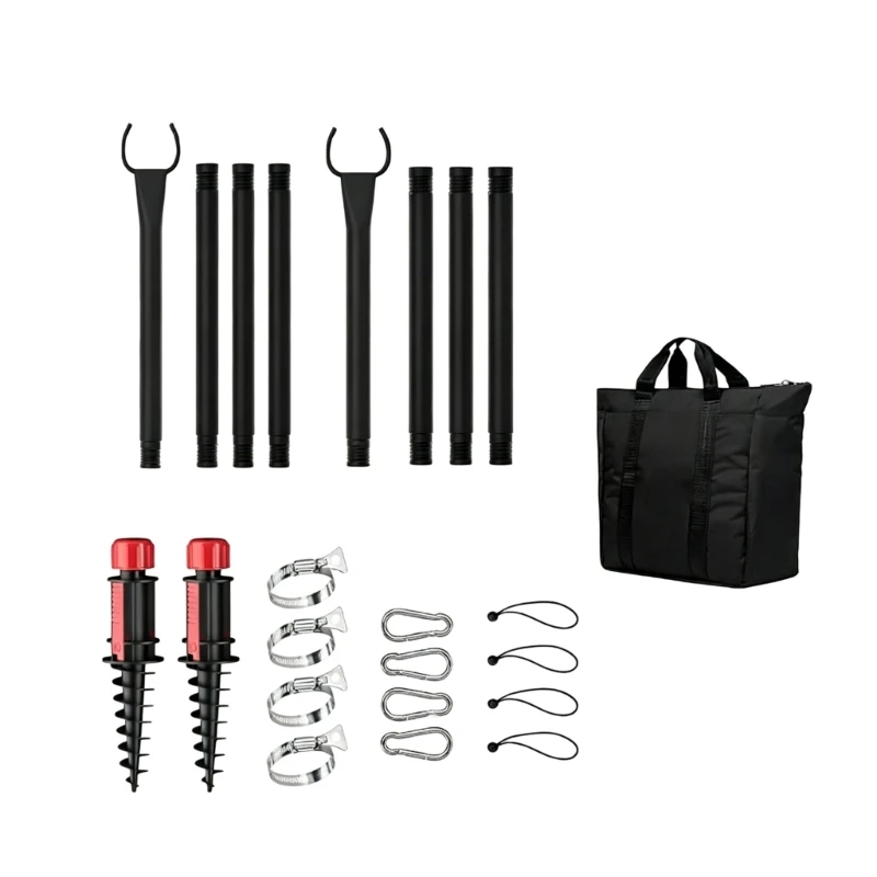 Portable Adjustable Flagpole Support Stand With Design For Outdoor Garden And Event Easy Assembly Design 87HA