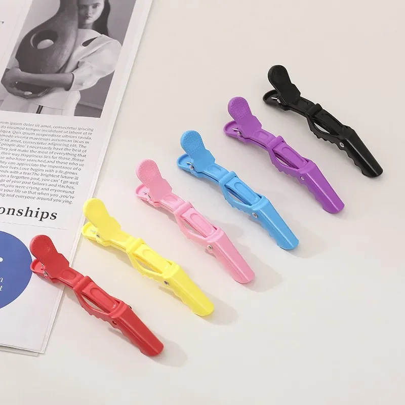 

5pcs/Lot Hairdressing Alligator Clip Hair Salon Perm Hair Dye Plastic Hairpin Wig Clip Haircut Partition Styling Clip Supplies