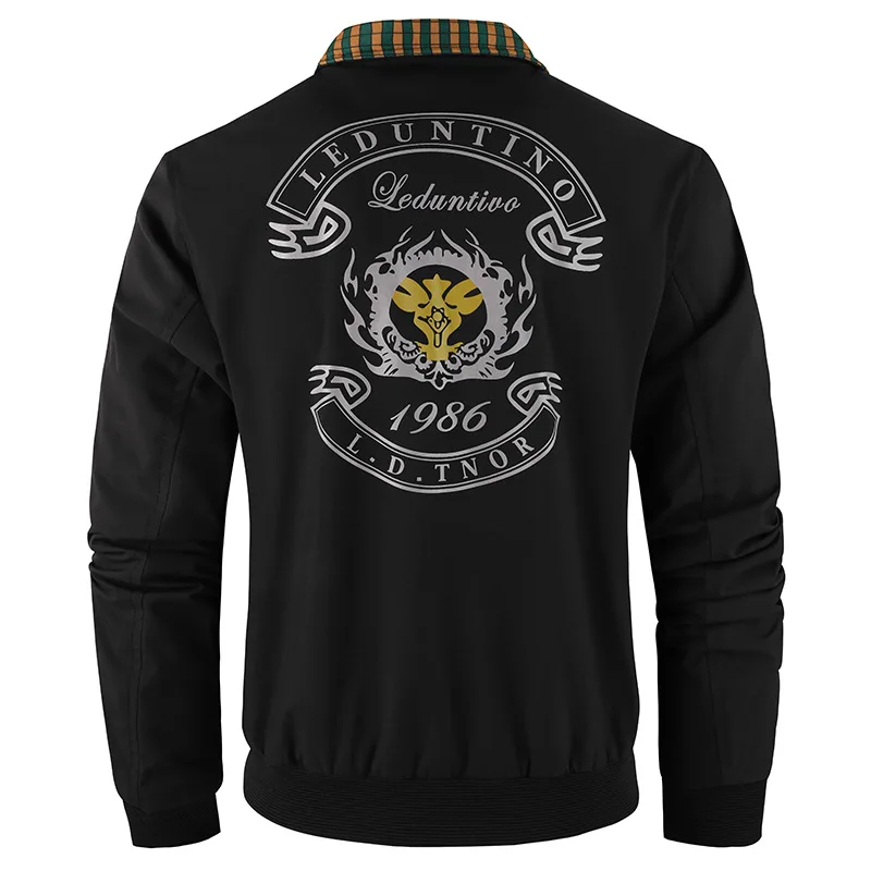 New autumn and winter coat, stand-up collar business men's jacket, Parker casual thin solid color jacket for outdoor use