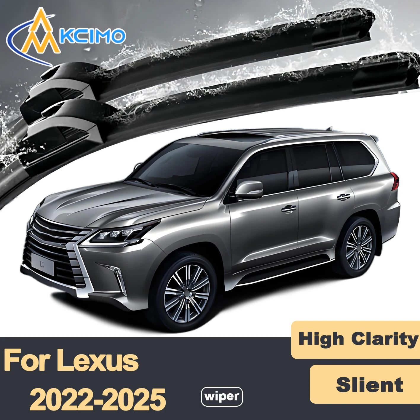 

Premium Rubber Durable Silent Windshield Wiper Blades 2pcs for Lexus LX J310 2022-2025 Front Wiper Blades Set