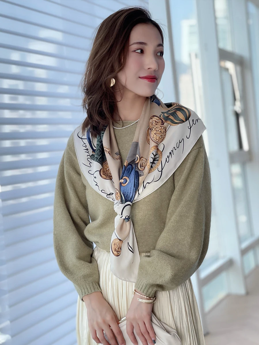 90CM Silk Scarf Women Twill Ba - огляд і ціна Hair Care Luxury Brands