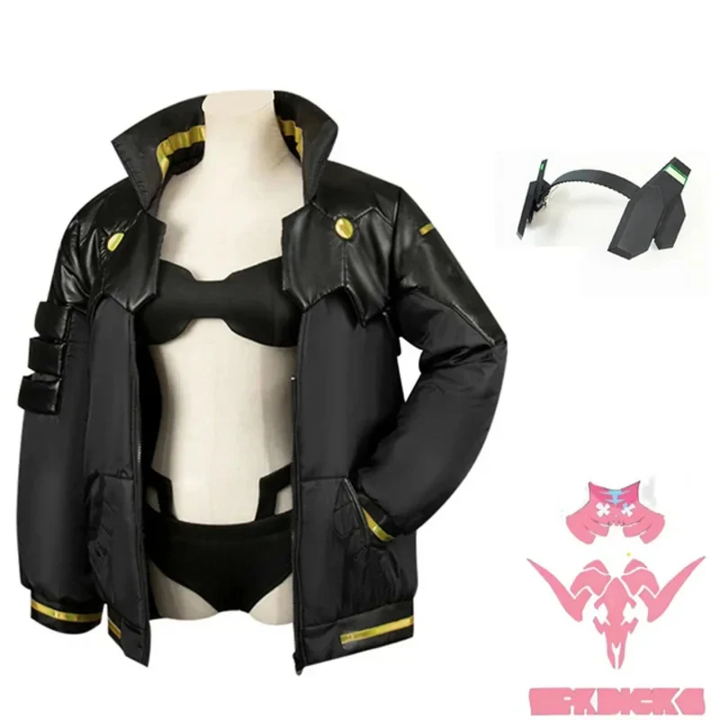 2026 in stock Cyberpunk Edgerunners Rebecca Cosplay Costume Jacket Wig Tattoo Stickers Headwear Suit Halloween Costumes fo R5KME - view 3