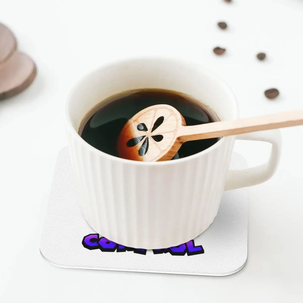 Creative Control (Mr. Puzzles) (Transparent Version) Coasters Coffee Mats Mug Cup Tableware Pads for Home Kitchen Dining Bar