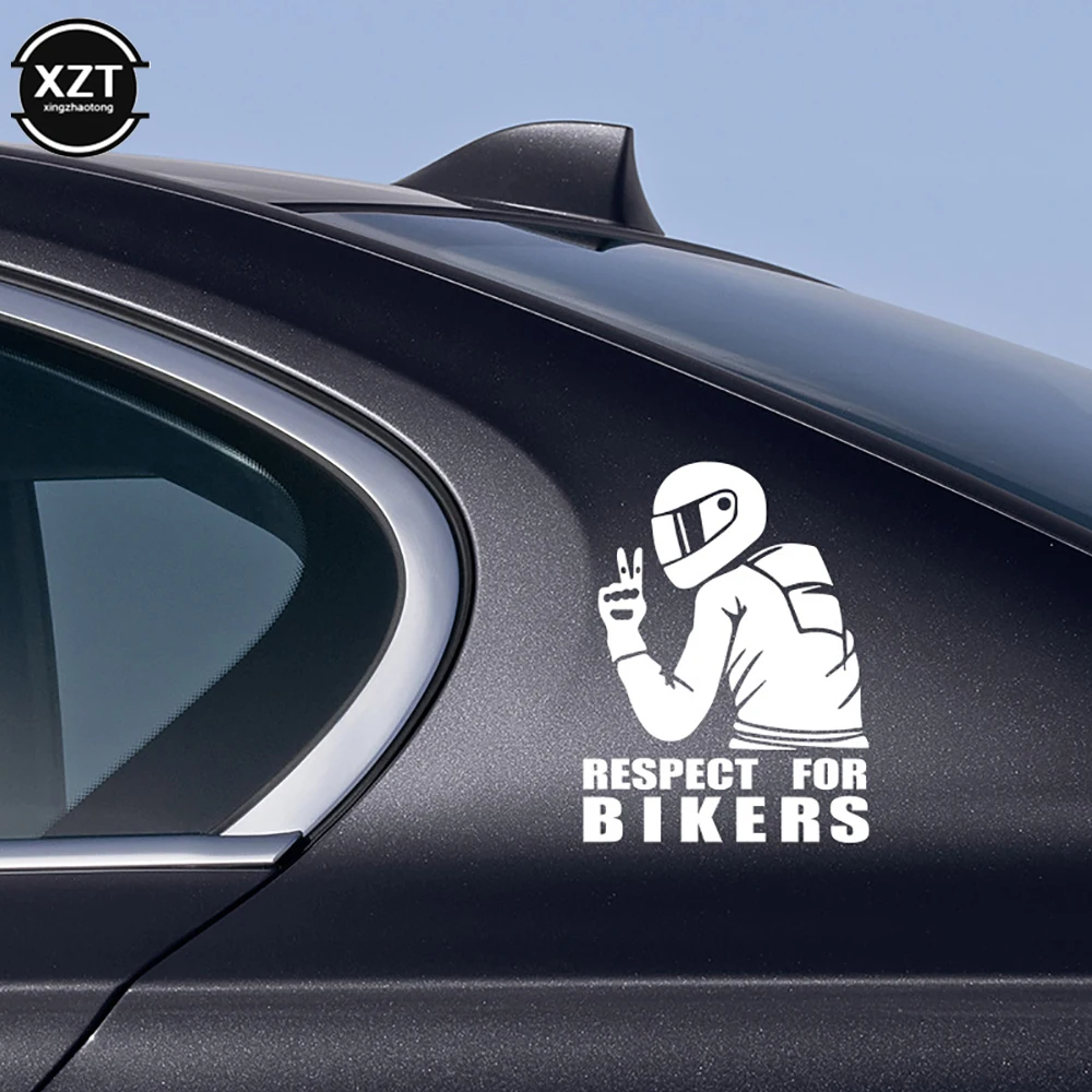 

1Pc 3D Motorcycle Stickers Respect for Bikers Car Sticker Vinyl Reflective Funny Stickers on Auto and Decals 15x11CM Car styling