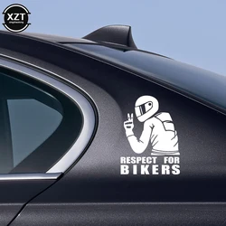 1Pc 3D Motorcycle Stickers Respect for Bikers Car Sticker Vinyl Reflective Funny Stickers on Auto and Decals 15x11CM Car styling