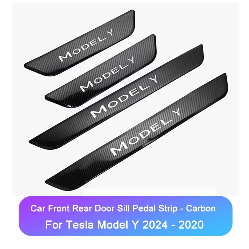 

Защитные накладки на педали для Tesla Model 3, 4 шт./компл., аксессуары, декоративные накладки на пороги для Model Y Juniper, 2020-2026 гг.