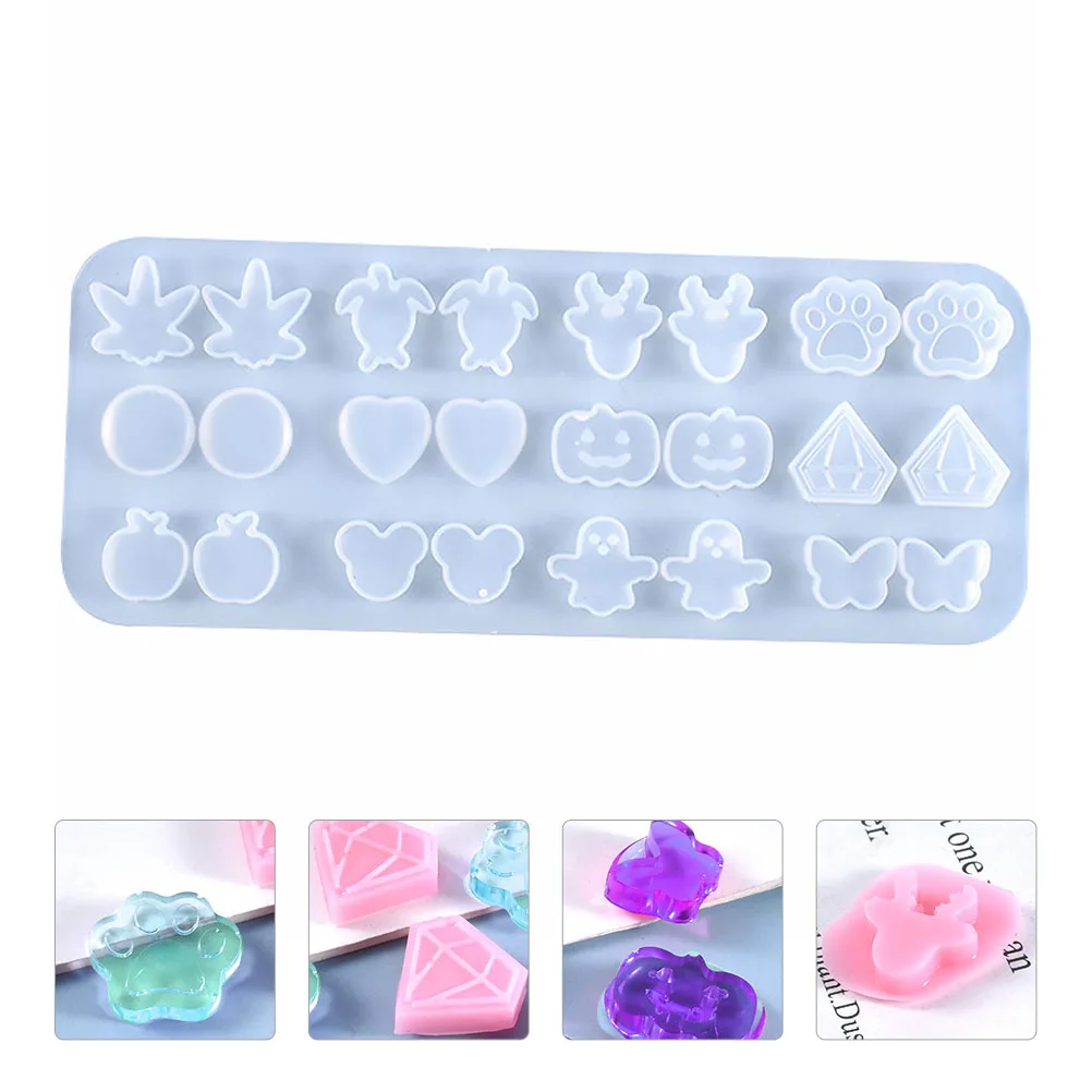 

Earring Mold DIY Silicone Casting Mould Crystal Epoxy Resin Hanging Ornament Gifts Mini Stud Earrings Jewelry Accessories Craft