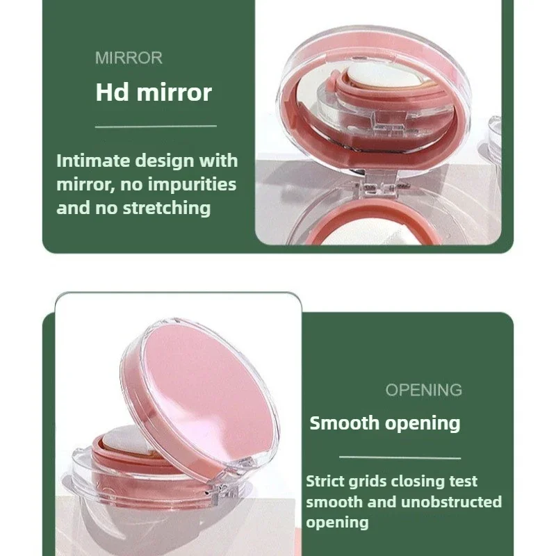 Mini almofada de ar fundação diy caixa vazia puff com espelho para bb creme recipiente cosmético com esponja maquiagem ferramenta cuidados com a pele