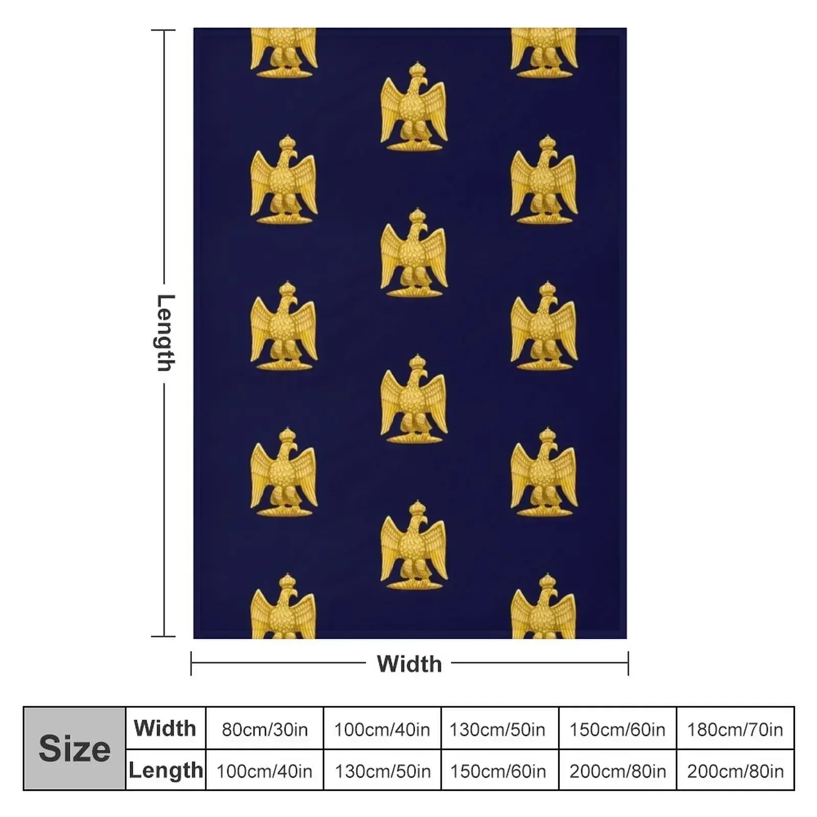Napoleonic Imperial Eagle: blue Throw Blanket Soft Plush Plaid Large Single for winter Cute Sofa Quilt Blankets