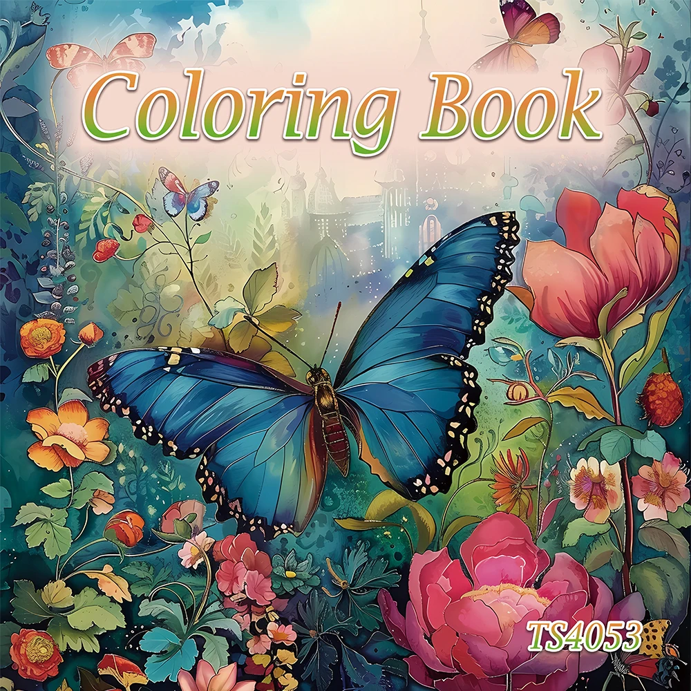 1pc,Teenagers coloring book,30 sheets different patterns 8.3x8.3\'\'100gsm,is a Valentine\'s Day Easter Holiday Gift