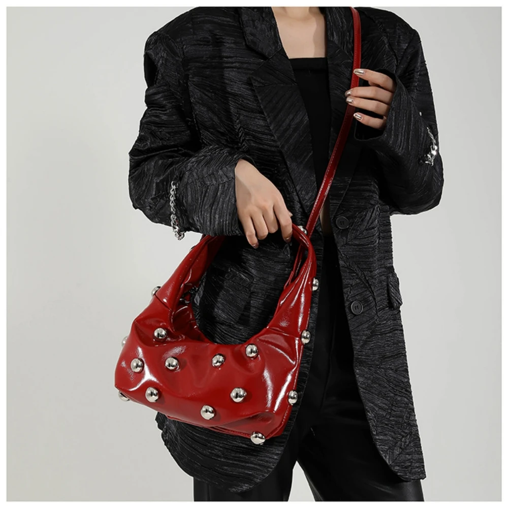 

New Armpit Bag Women's Bag With Rivets Shoulder Bag Single Shoulder Bag Crossbody Bag Armpit Bag Birthday Gift Party Banquet Bag