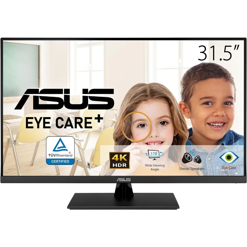 

31.5” 4K HDR Eye Care Monitor (VP327Q) – UHD (3840 x 2160), 99% sRGB, HDR-10, Adaptive-Sync, Speakers, DisplayPort, HDMI