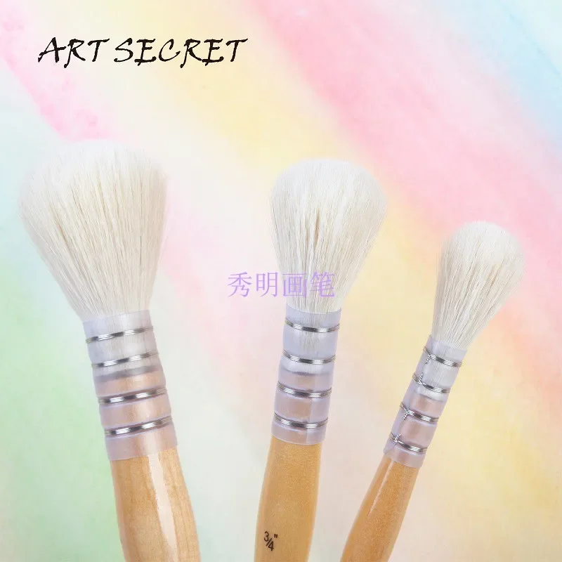 Artsecret Paint-Brush 410MOP Loose Fluffy Hair Goat Wool Foam Brush Painting Tool Stationery Gouache for Clean