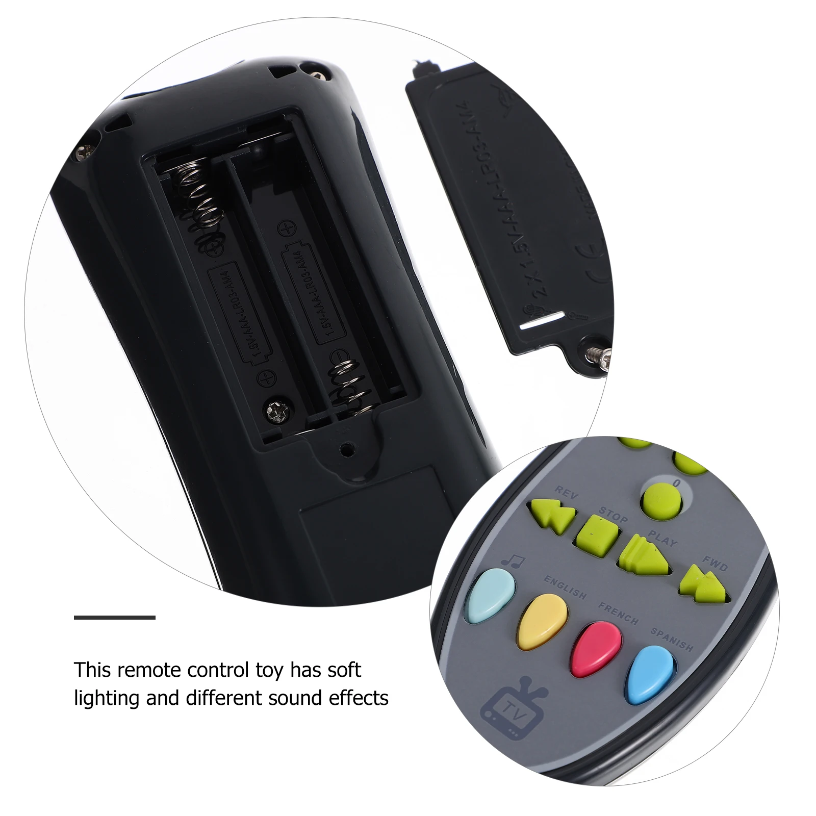 

2PCS Emulated Remote Control Baby Toy Simulated Controller Gray Plastic Infant Toddler Interactive Educational Toy for Kids