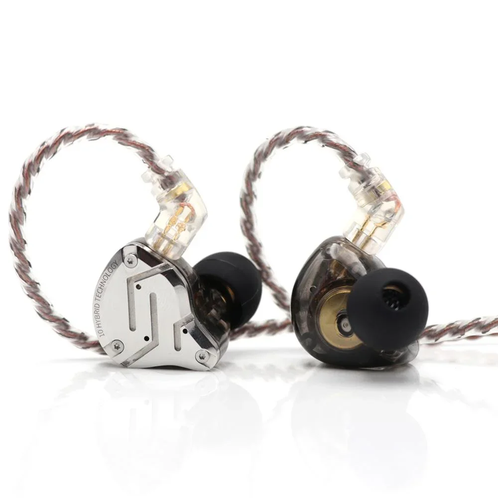 

KZ ZS10 Pro 4BA+1DD 5 Driver in-Ear HiFi Metal Earphones with Stainless Steel Faceplate, 2 Pin Detachable Cable