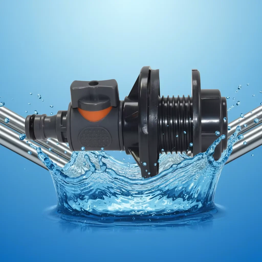 4pc 2kit  Water Tank Connector with Shut-Off Valve, Garden Irrigation Accessory for Rain Barrel